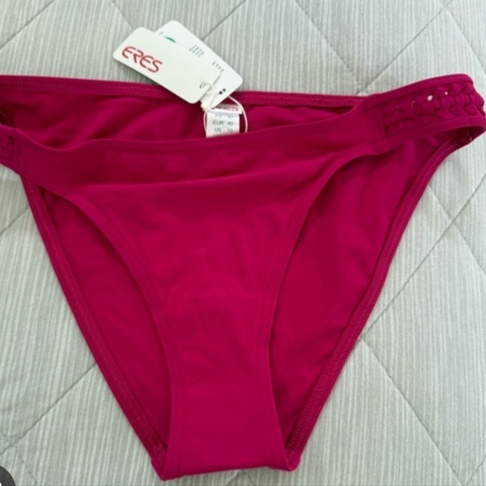 Eres Pink Delic Cros Bikini Bottom Size 10 New With Tags